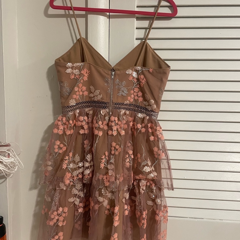 Self l-portrait floral embroiled dress